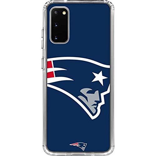 Official NFL New England Patriots Large Logo Clear Phone Case for Samsung Galaxy S20 - Durable Protective Cover for Football Fans, Game Days & Daily Use
