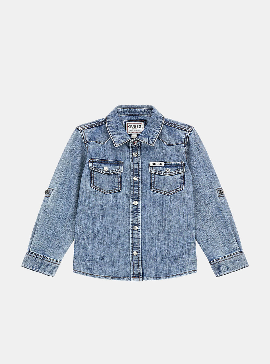 Blue Denim Jacket for Men & Women - Classic Stretch Denim Jacket with Button Front (Sizes 2-7) - Perfect for Casual Outfits, Layering & Streetwear Fashion