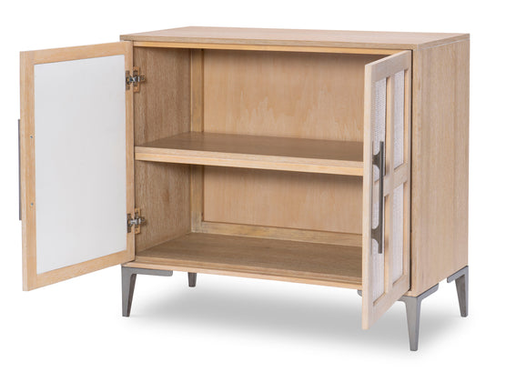Biscayne Bachelor Door Chest Beige - Stylish Storage Cabinet for Bedroom, Living Room, or Entryway - Perfect for Organizing Clothes, Shoes, and Accessories