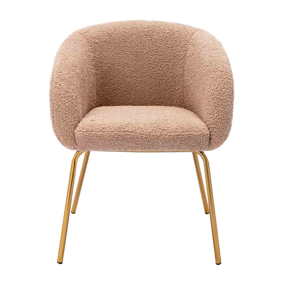 Luxury Avalon Fur Dining Arm Chair - Soft Faux Fur Upholstered Dining Chair for Elegant Home Decor - Perfect for Dining Rooms, Living Rooms, and Cozy Spaces