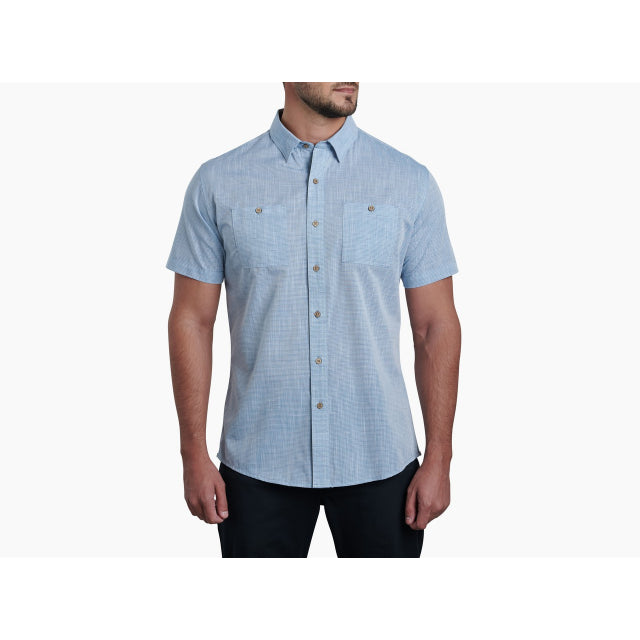 Men's Karib Stripe Shirt - Lightweight Breathable Summer Casual Button Down Shirt for Beach, Vacation & Outdoor Activities