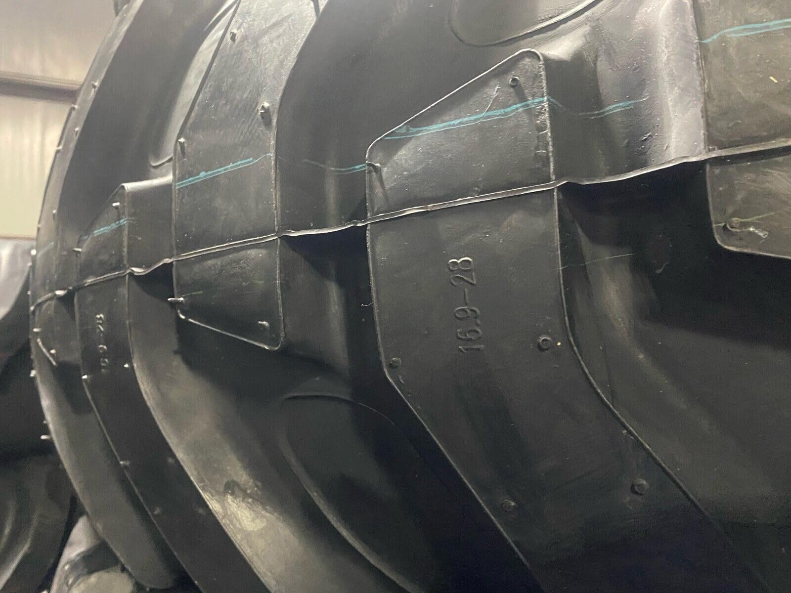 (2 Tires) 16.9-28 12PR R4 Industrial Tractor Tires - Heavy Duty Rear Backhoe Tires, Tubeless (TL) - Perfect for Farming, Construction & Landscaping Equipment