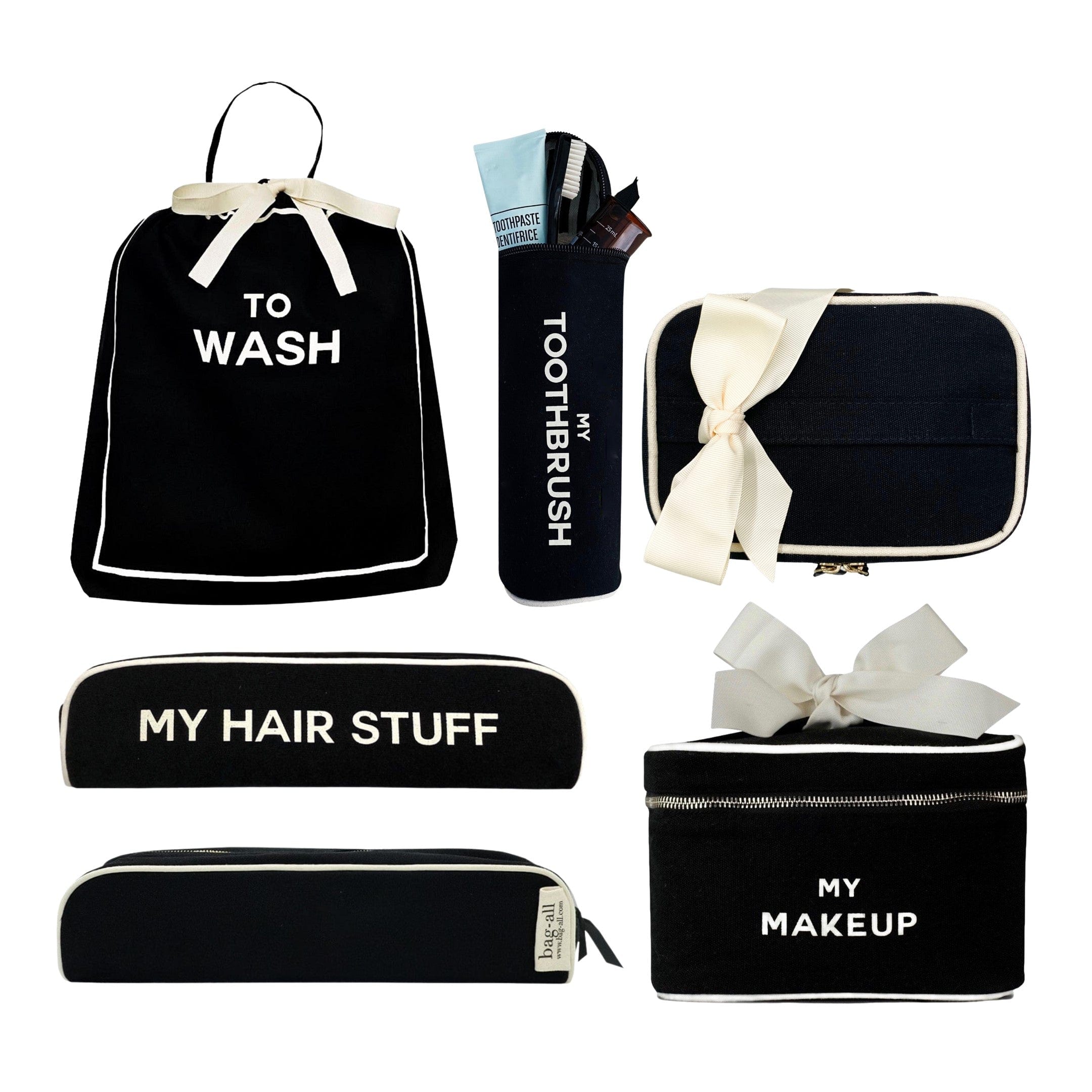 4-Pack Black Travel & Home Gift Set - Perfect for Holidays, Birthdays & Housewarming Gifts