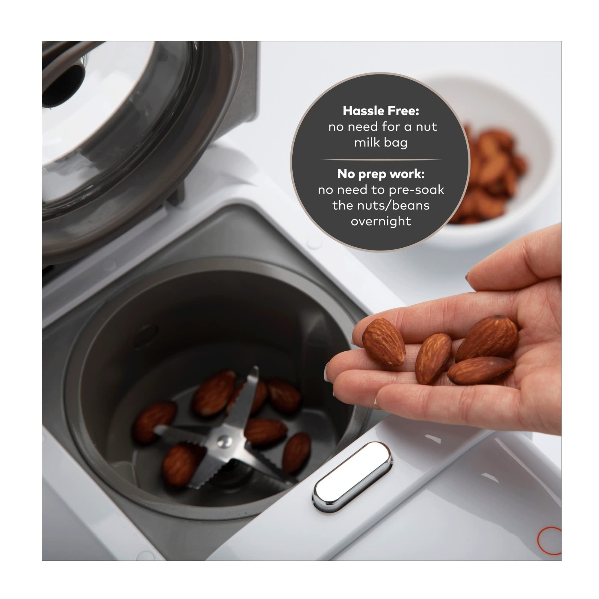 ChefWave Vegan Milk Maker Machine - 6 Plant-Based Auto Programs, No Soaking, Auto-Clean, Delay Start | Includes Recipe Book & Handheld Milk Frother | Perfect for Almond, Soy, Oat Milk at Home | Dairy-Free, Vegan Kitchen Appliance