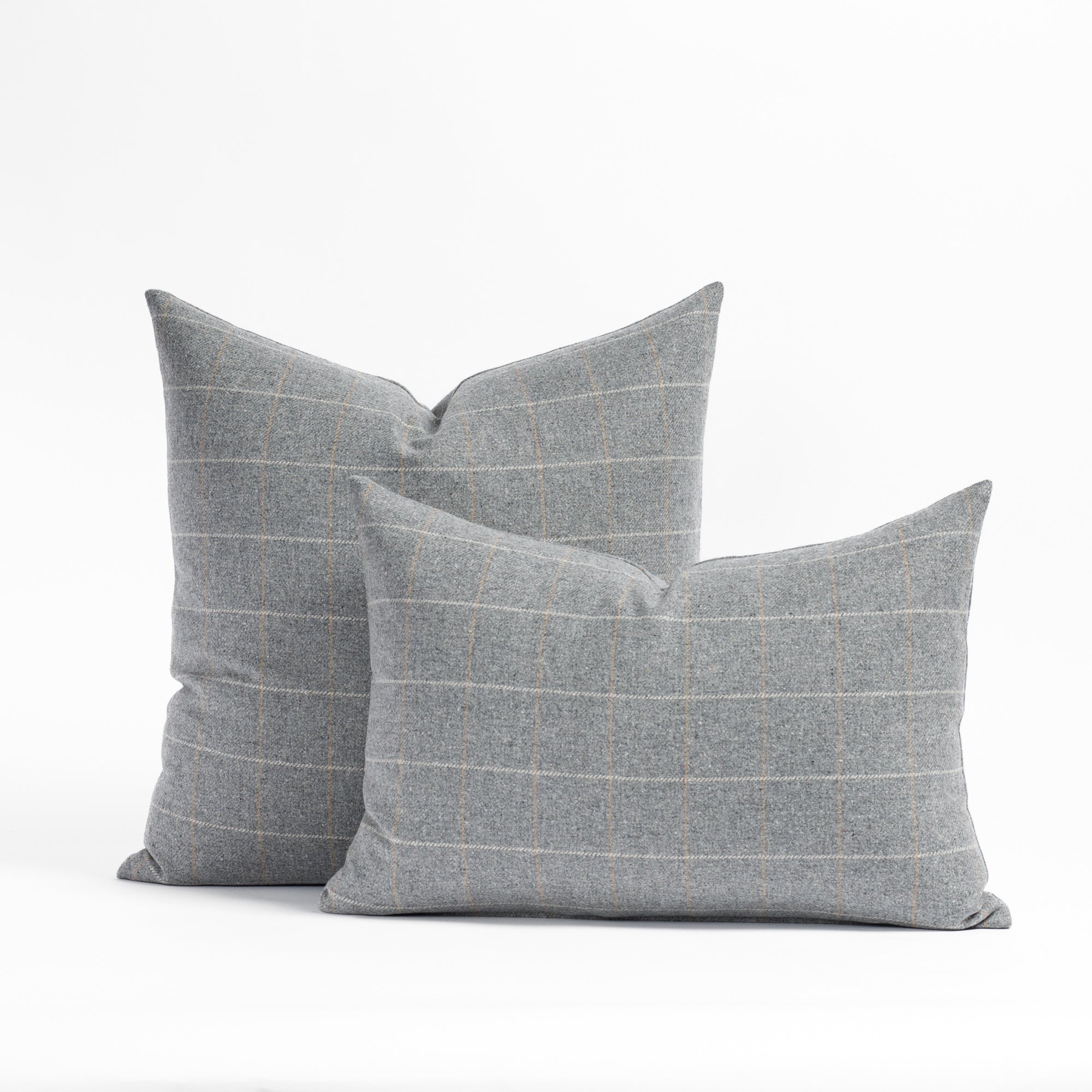 Addison Plaid 14x20 Lumbar Pillow Cover in Flagstone - Decorative Throw Pillow for Sofa, Bed & Home Decor