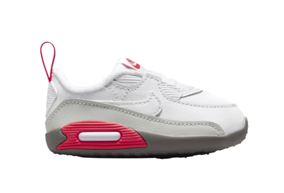 Nike Crib Max 90 White/White-Light Silver Baby Shoes (CI0424 116) - Size 3 | Comfortable & Stylish Infant Sneakers for Walking, Playtime & Everyday Wear