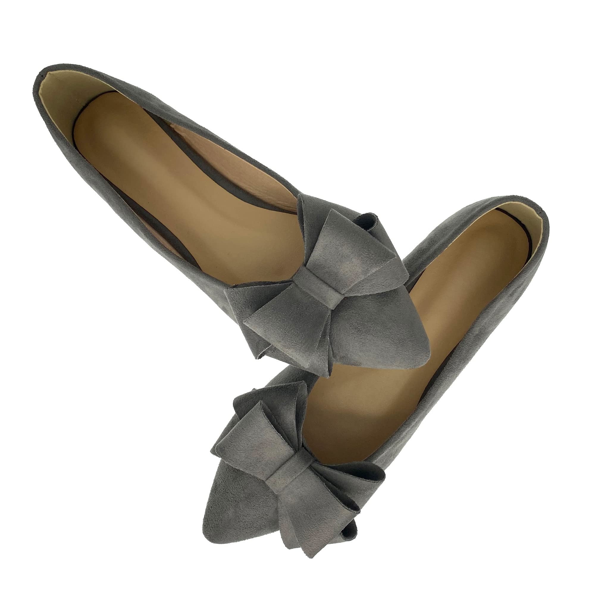 ODORHEISAYO Women's Bowknot Flats - Comfortable Pointed Toe Slip-On Dress Shoes for Casual Wear | Perfect for Office, Dating & Daily Outfits
