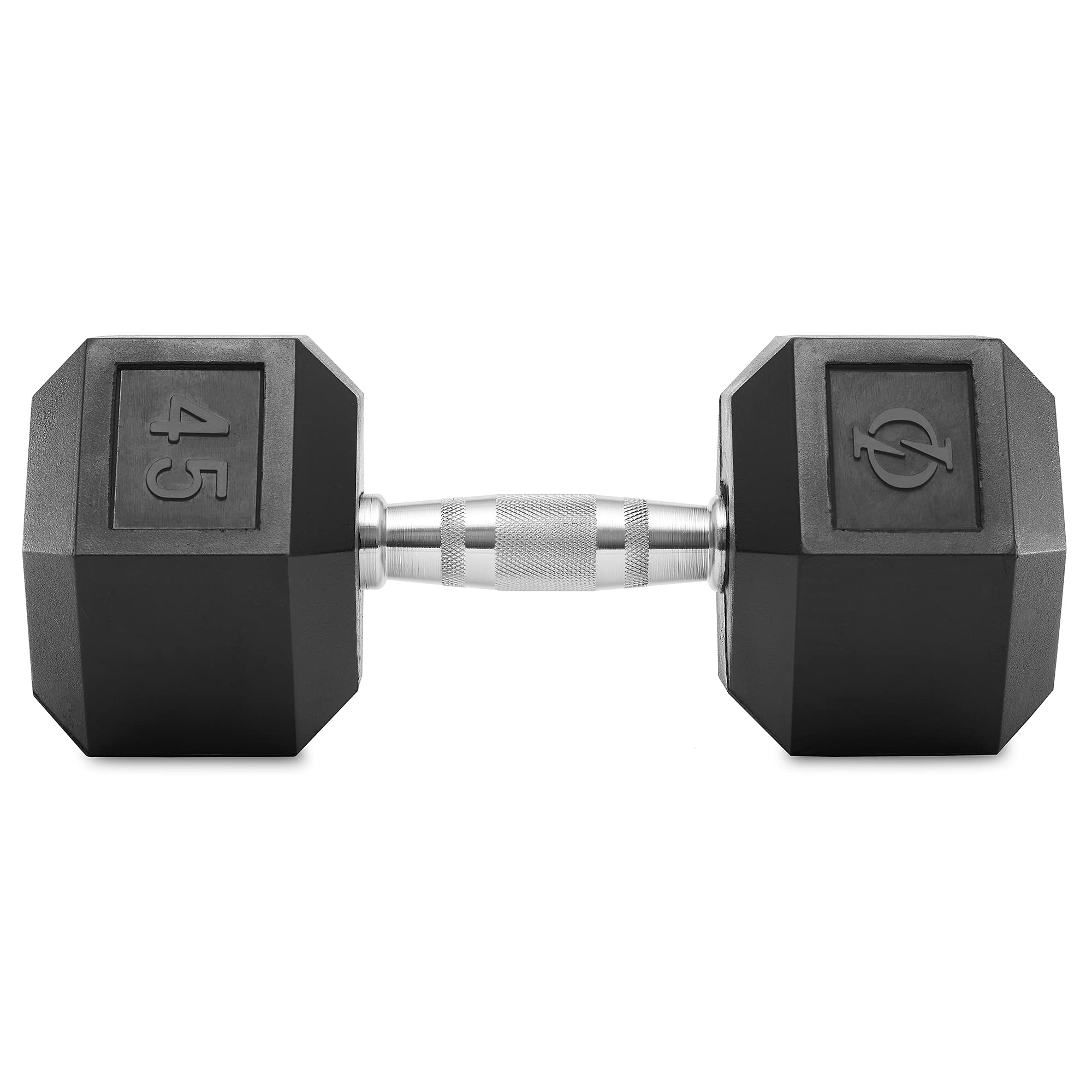 Philosophy Gym Rubber Coated Hex Dumbbell Hand Weights Set (Pair) - Perfect for Home Workouts, Strength Training & Fitness Routines