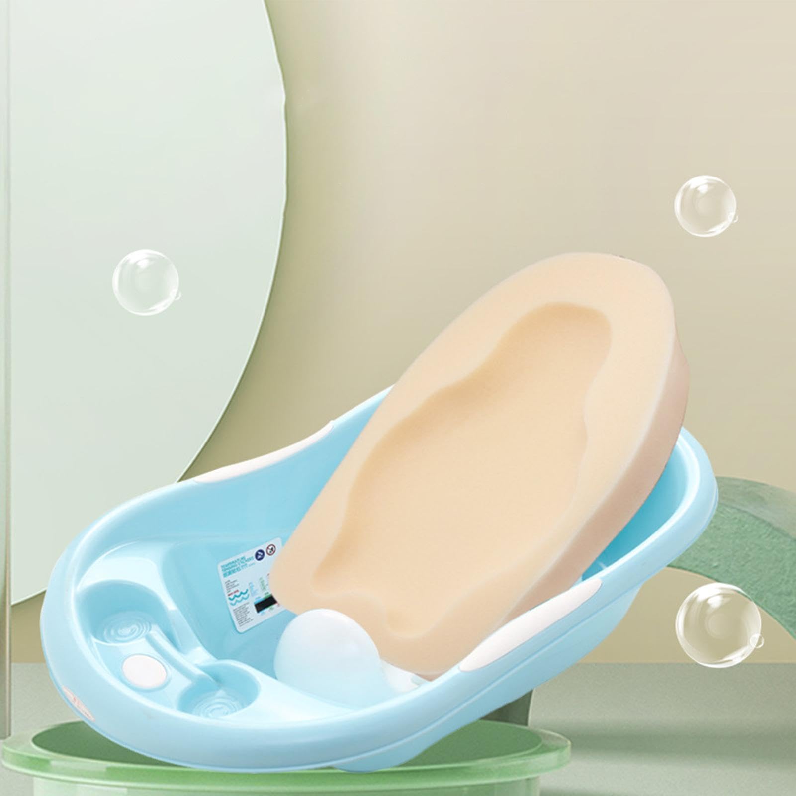 Fanelod Soft Baby Bath Cushion Support - Safe Bath Tube Mat & Sponge for Newborns | Waterproof Baby Sink Bath Cushion & Shower Pad for Boys & Girls | Perfect for Indoor, Outdoor Bathtubs & Travel Use