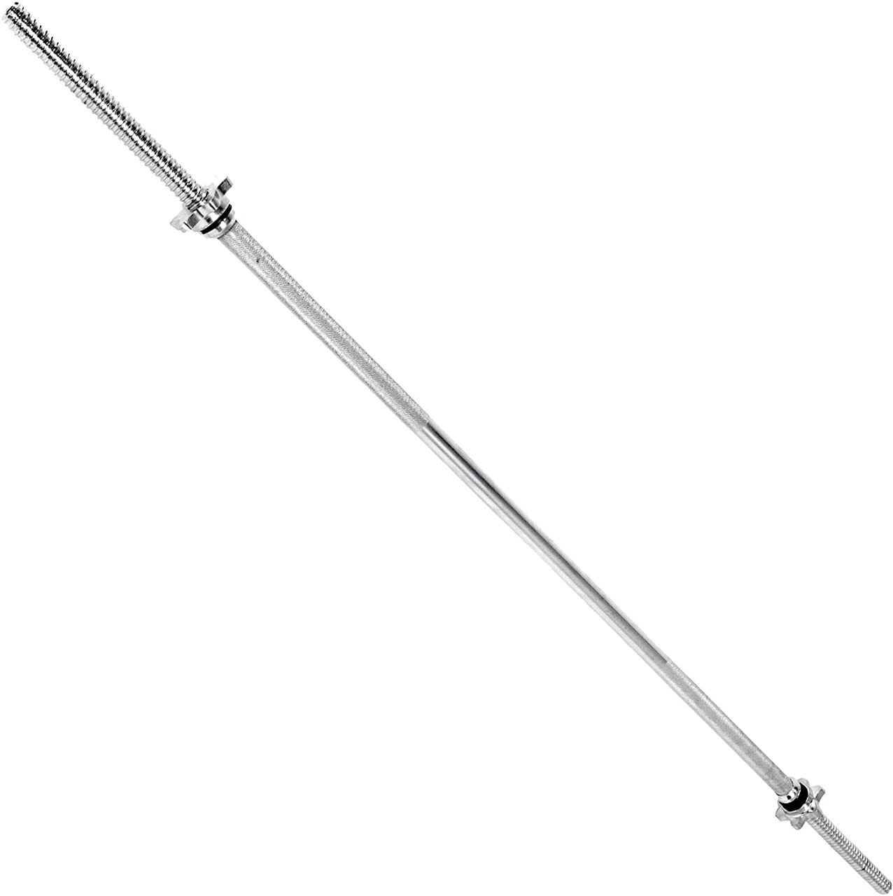 WF Athletic Supply Adjustable Dumbbells & Barbell Weight Set - 1-Inch Threaded Chrome Knurled EZ Curl/Straight Bar Handle - Home Gym Strength Training Equipment - Gray Grip Plate Sets for Weight Lifting - Perfect for Home Workouts, Muscle Building & Fitness Training