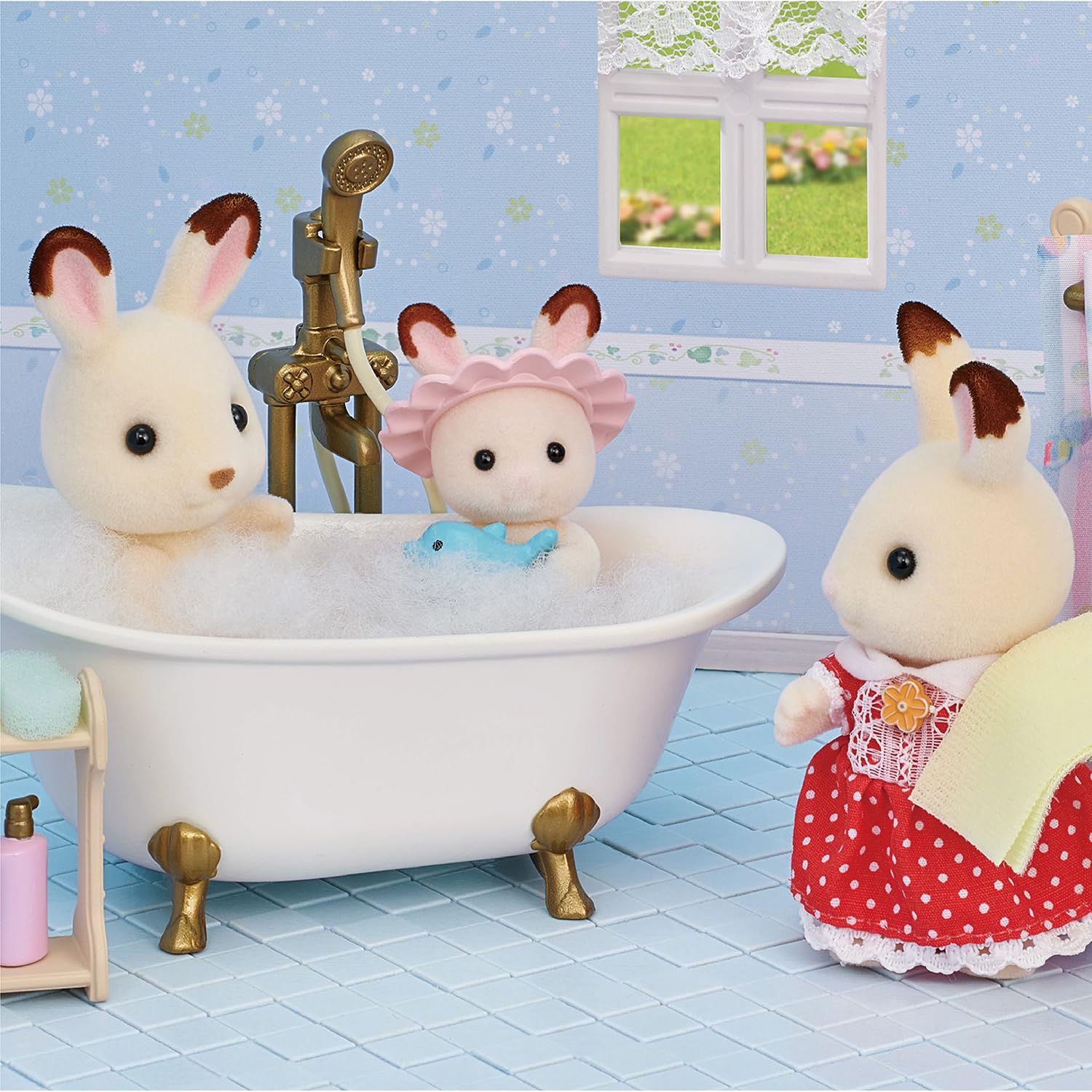 Calico Critters Bath & Shower Set - Colorful Animal-Themed Bath Toys for Kids | Perfect for Bathtime Fun & Imaginative Play