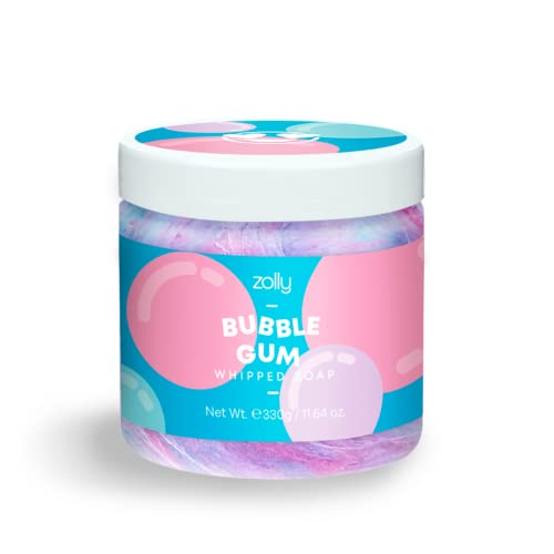Zolly Bubble Gum Whipped Soap - Sweet Scented Ringless Body Wash for Soft Skin | Perfect for Bath, Shower & Gift Giving