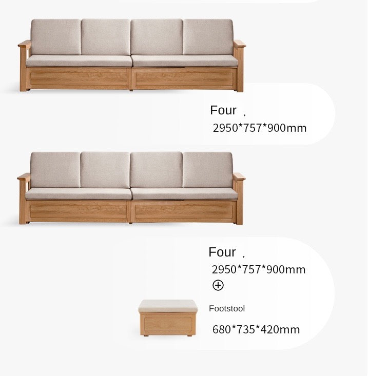 Solid Oak Wood Storage Box for Sofa - Organize Living Room, Bedroom, or Office with Stylish Wooden Storage Solution