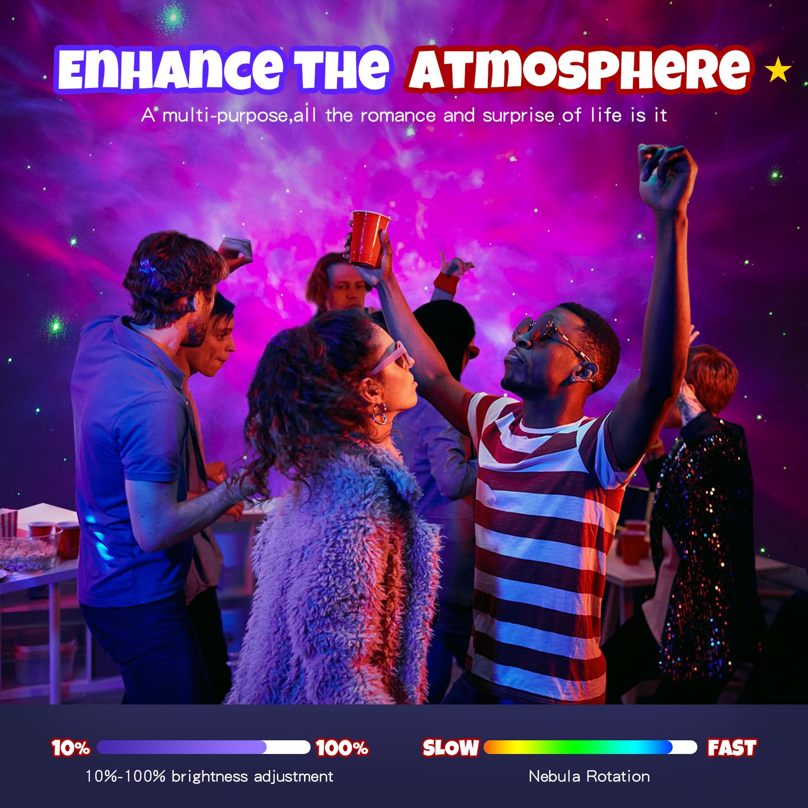 Astronaut Star Galaxy Projector - Space Night Light with Nebula Ceiling Projection, Timer & Remote Control | Perfect for Kids & Adults Bedroom Decor, Gaming Room Atmosphere, Meditation Space & Romantic Night Light