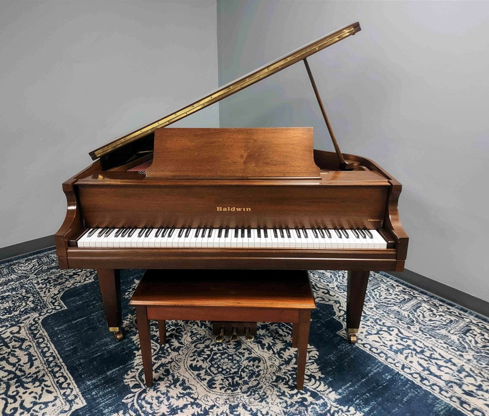Baldwin 4'10 Baby Grand Piano B1 - Satin Walnut Finish | Premium Home Piano for Living Room, Music Studio & Wedding Events | Serial Number 1290776