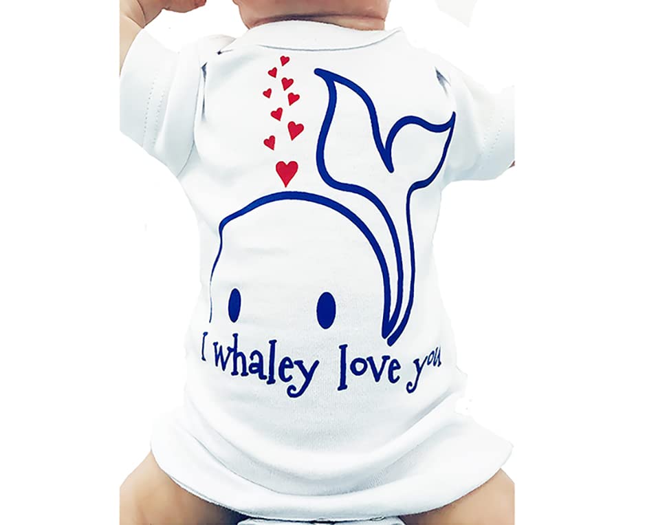 Whale Baby Bodysuit - Unisex Beach Outfit for Summer (6-12M) | Ocean Theme