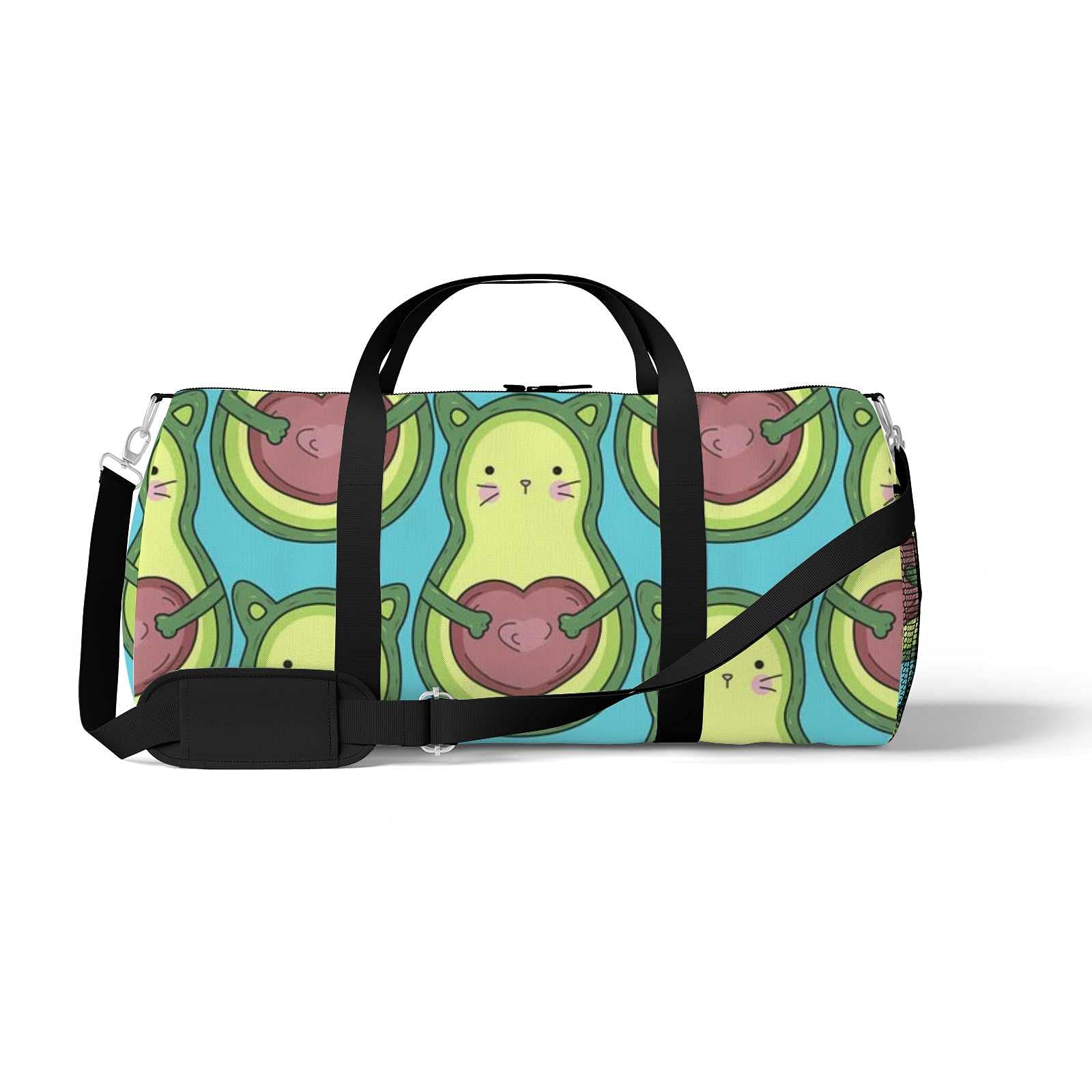 Waterproof Lightweight Gym Bag for Women & Men - Hand Drawn Cat Pattern Duffle Bag, Carry-On Travel Duffel with Boarding Grips | Perfect for Workouts, Travel, Yoga & Sports