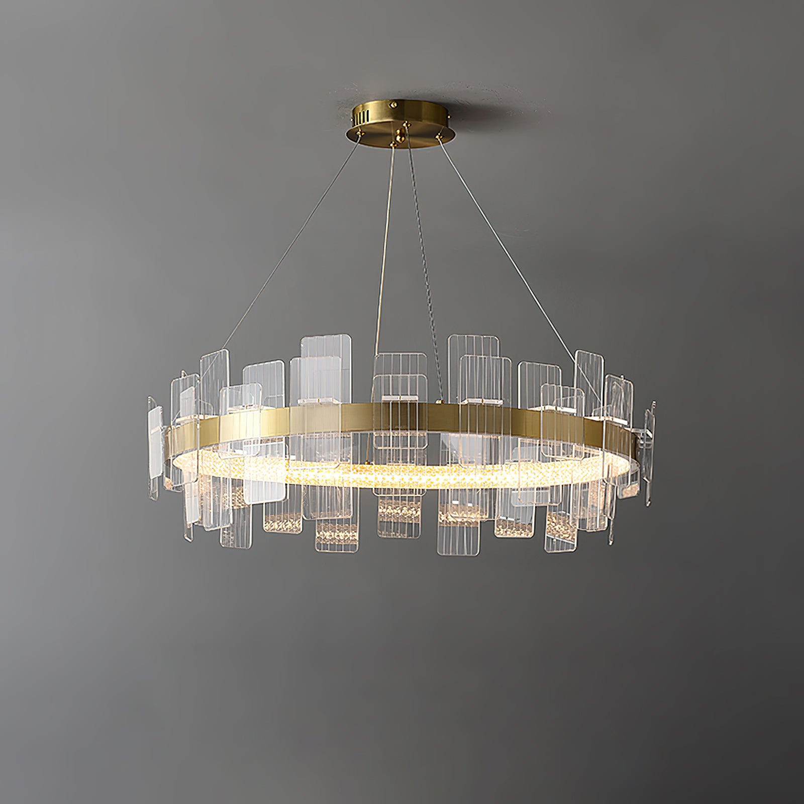 Elegant Gloss Chandelier - Modern Crystal Ceiling Light Fixture for Dining Room, Bedroom & Living Room Decor | Perfect for Home, Wedding & Luxury Interior Design