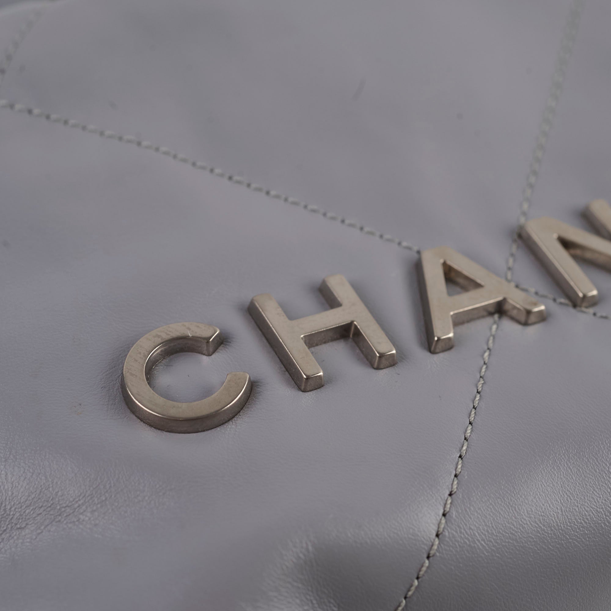 Chanel Mini 22 Handbag Grey Leather Crossbody Bag with Microchip - Perfect for Everyday Use, Date Night & Travel Accessories