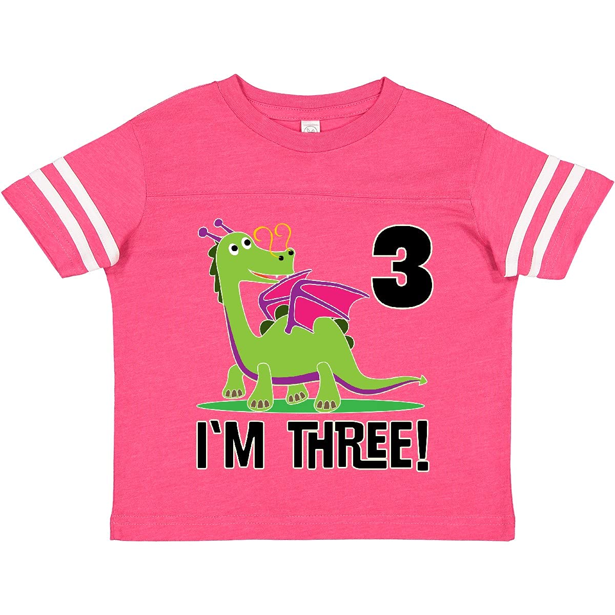 Inktastic 3rd Birthday Outfit for Girls - Cute Dragon Toddler T-Shirt - Perfect for Birthday Parties & Casual Wear