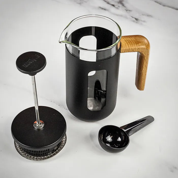 Premium Pisa Cafetiere French Press Coffee Maker - 3 Cup Capacity, Black - Perfect for Home, Office & Travel Brewing