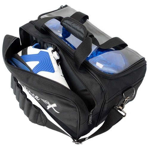 KR Strikeforce Fast Double Tote Bag - Holds 2 Basketballs & Shoes - Perfect for Gym, Sports Practice & Travel (Black/Red)