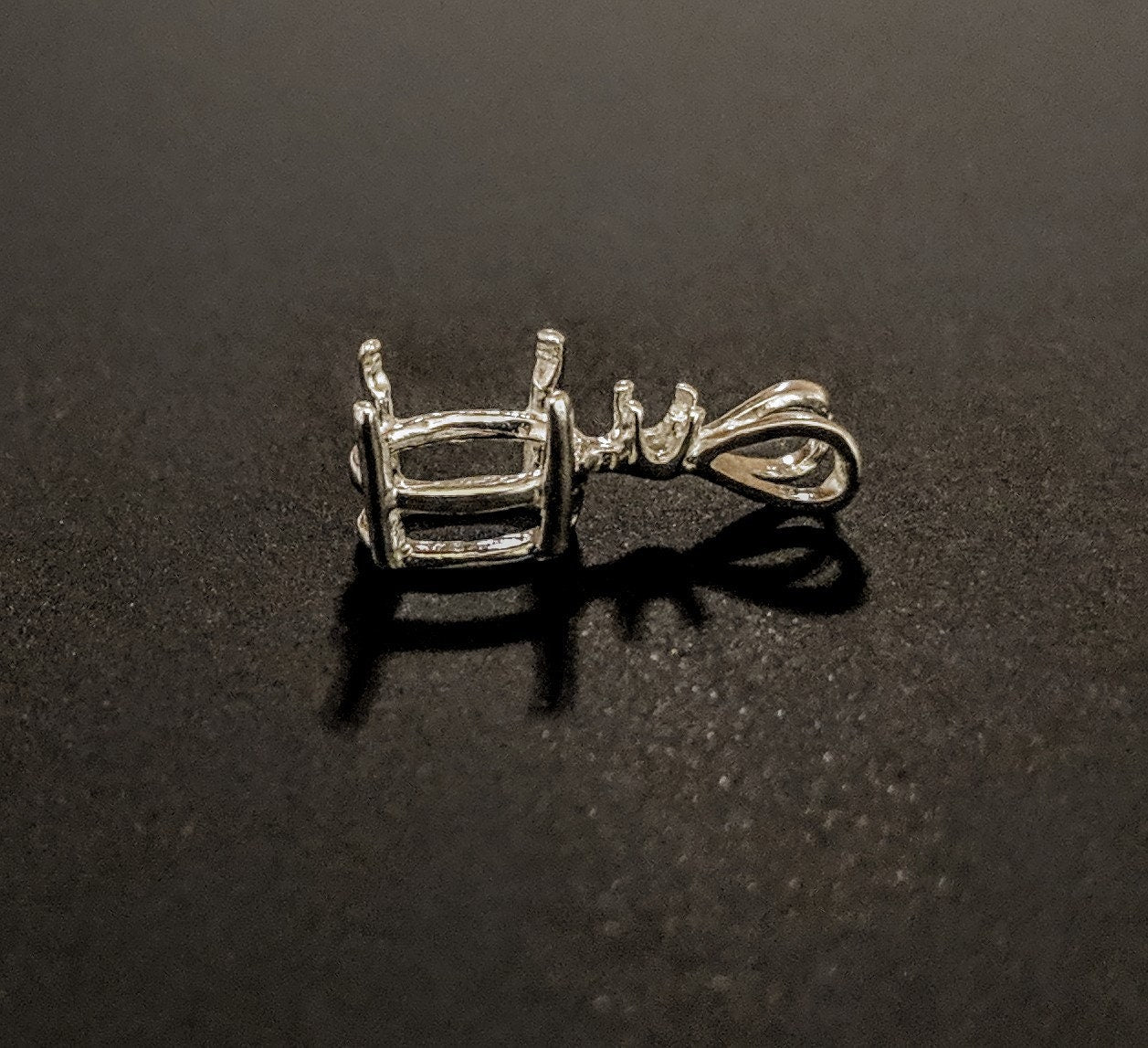 6x4mm & 9x7mm Oval Pendant Setting - Solid Sterling Silver or 14K White/Yellow/Rose Gold - Handcrafted in USA - Perfect for Birthstone, Diamond & Gemstone Jewelry Making