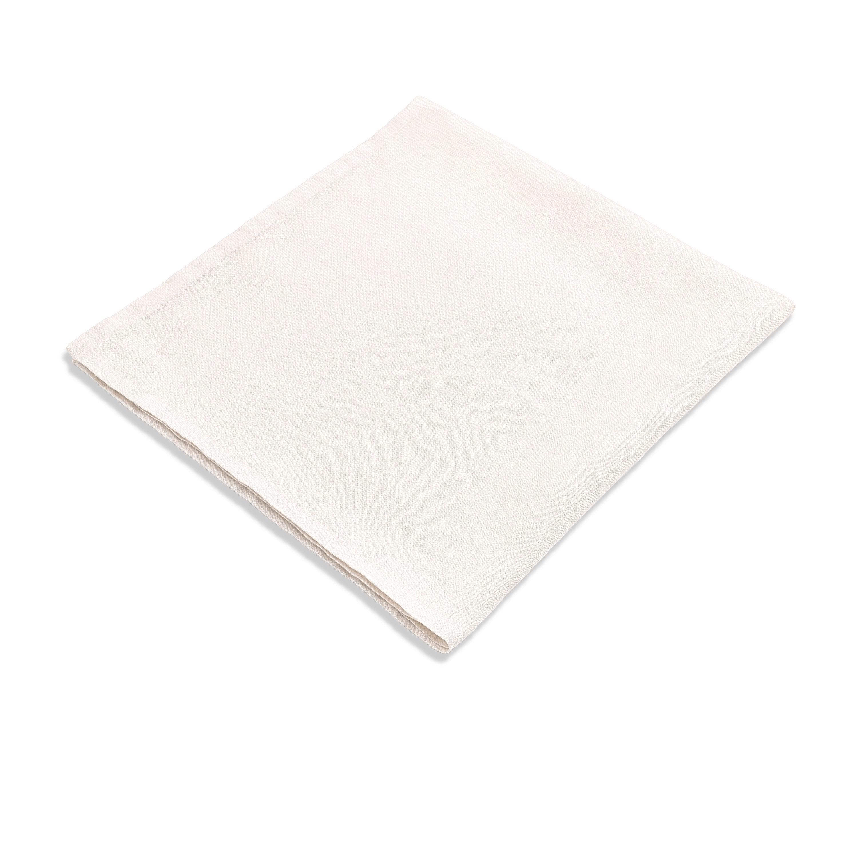 Premium Linen Sateen Napkins Set of 4 - Soft & Elegant Ecru Table Linens for Fine Dining, Dinner Parties & Upscale Home Decor