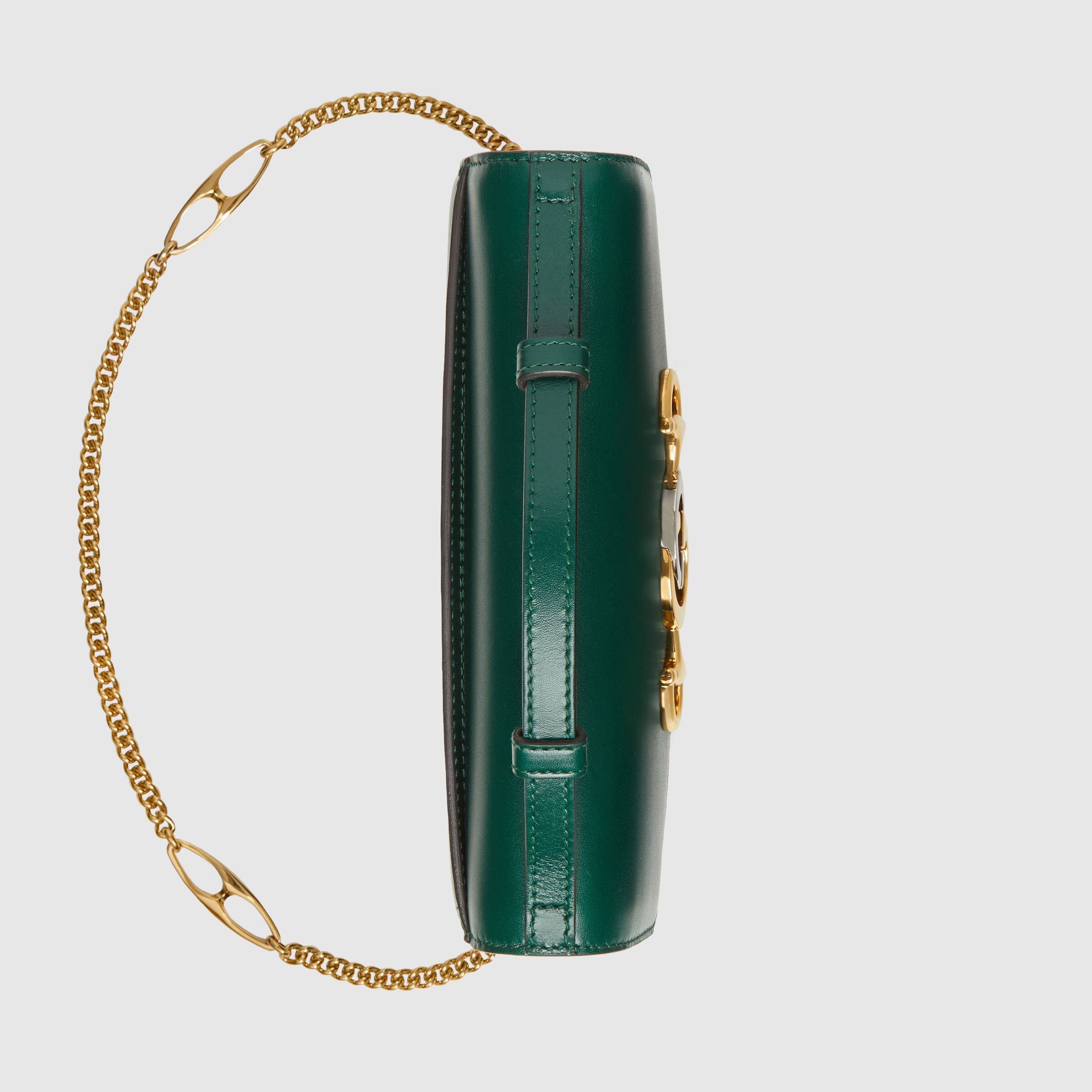 Gucci Zumi Dark Green Smooth Leather Mini Crossbody Bag for Women - Perfect for Evening Parties, Date Nights & Daily Use