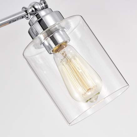3-Light Chrome Bathroom Vanity Light Fixture - 23