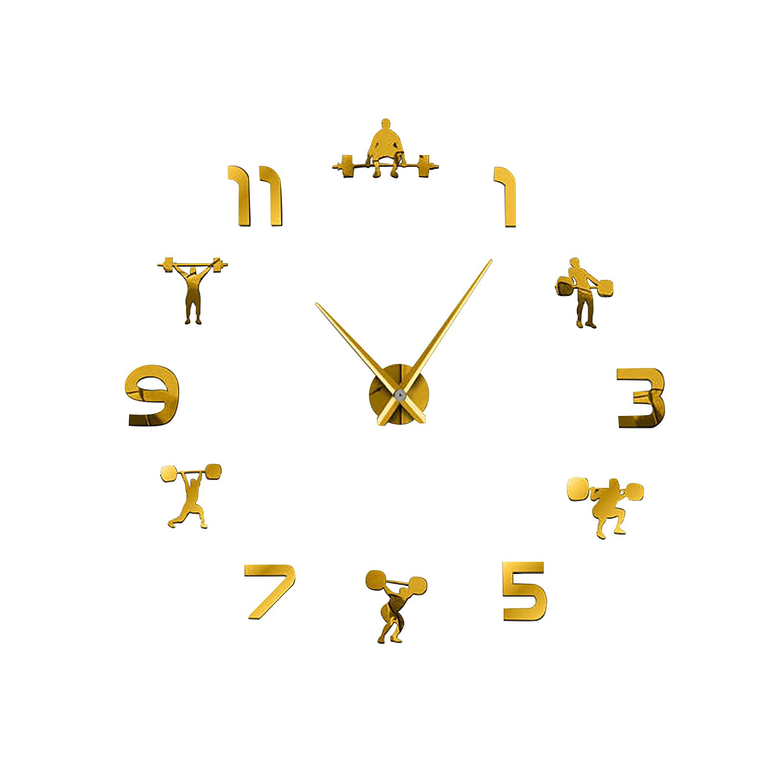 Charella #NDYLPW Large Fitness Wall Clock - DIY Acrylic Clock for Gym, Living Room & Office Decor | Stylish Background Wall Art for Home & Workout Spaces