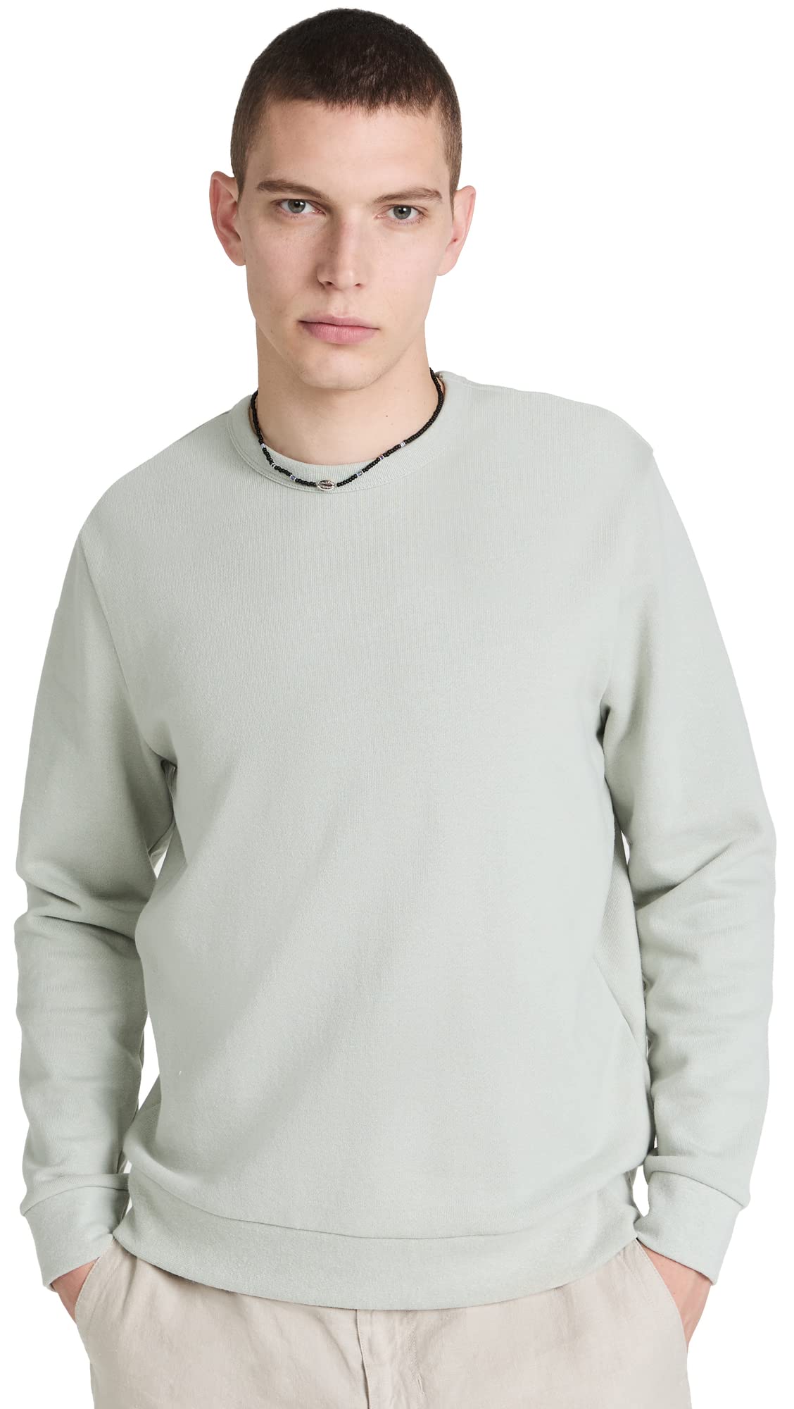 Madewell Men's Hemp Terry Crewneck Sweatshirt - Soft Organic Cotton Pullover for Casual Wear, Lounge & Outdoor Activities