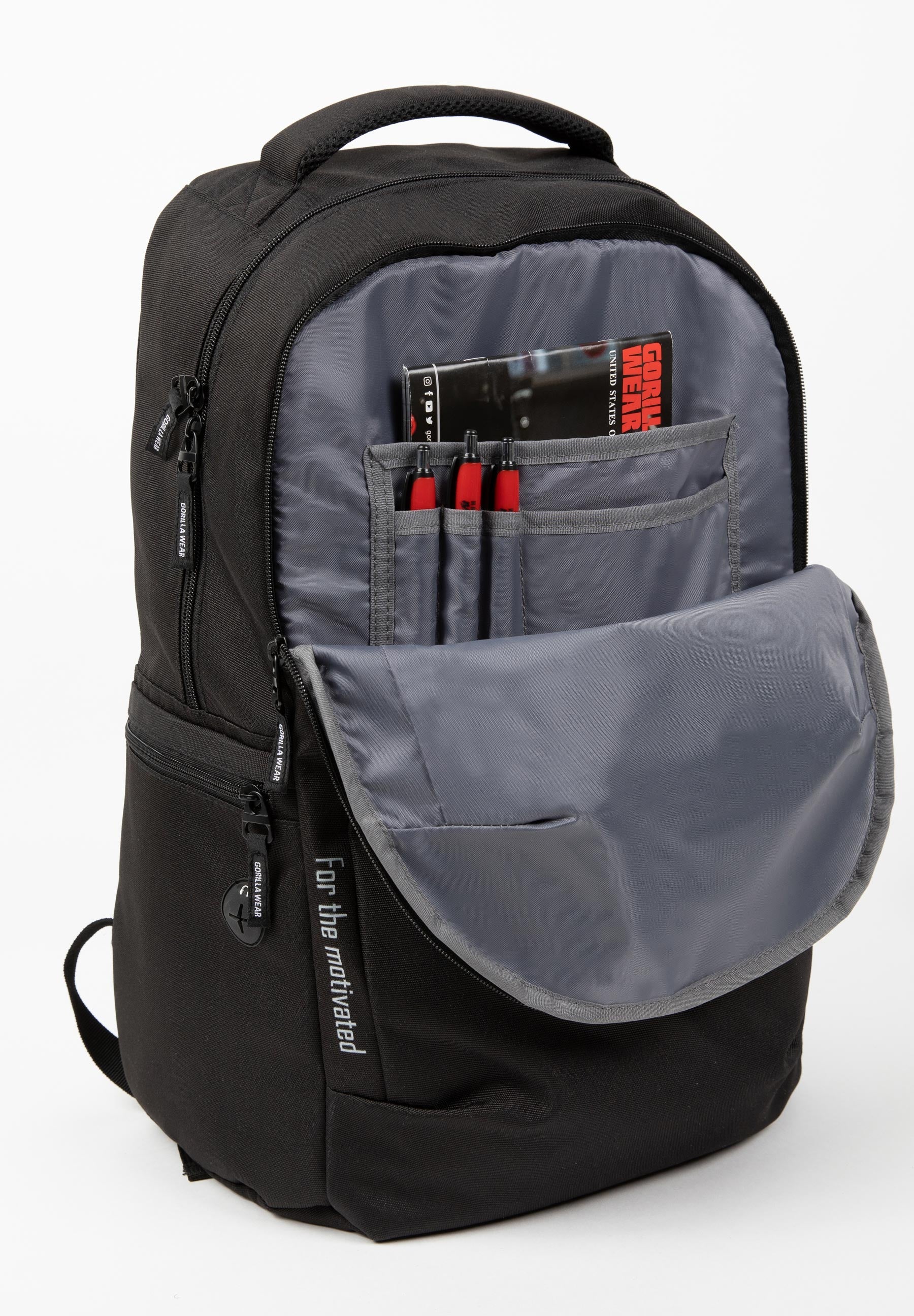 Akron Durable Waterproof Backpack for Travel, School & Work - Black | Lightweight Laptop Backpack with USB Charging Port & Anti-Theft Design