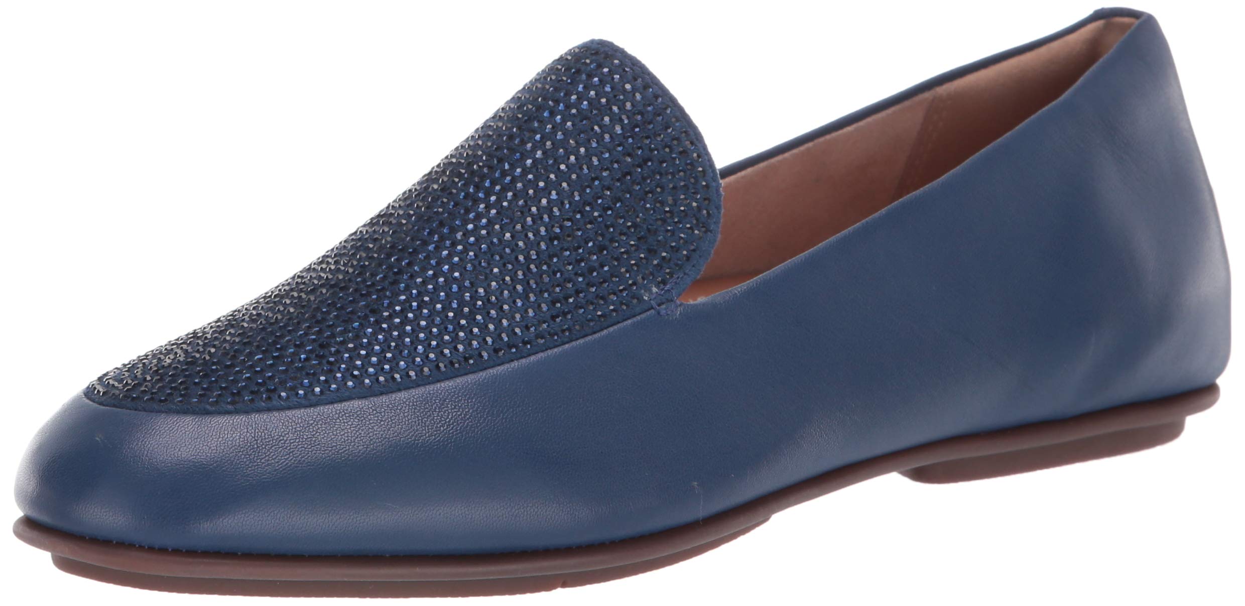 FitFlop Women's Lena Crystal Loafers - Comfortable Slip-On Flats with Sparkling Crystals for Work, Travel & Everyday Wear