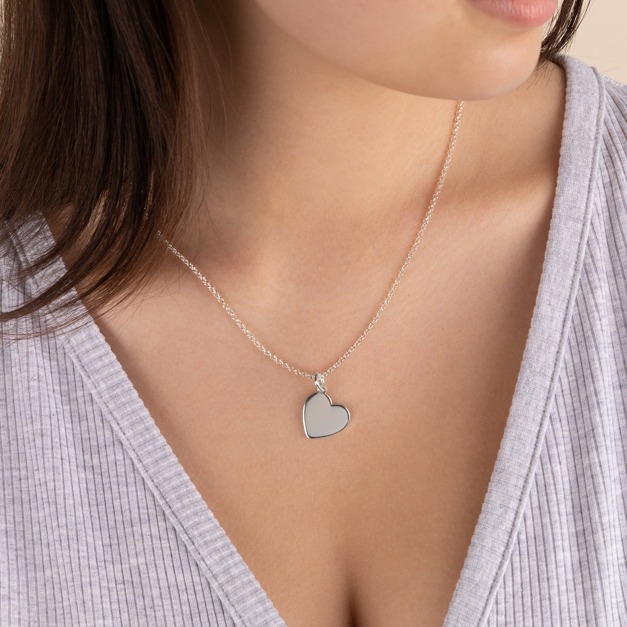 Heart Charm Necklace for Women - 21 Inch Gold/Silver Stainless Steel Pendant Necklace - Perfect for Valentine's Day, Anniversary & Romantic Gifts