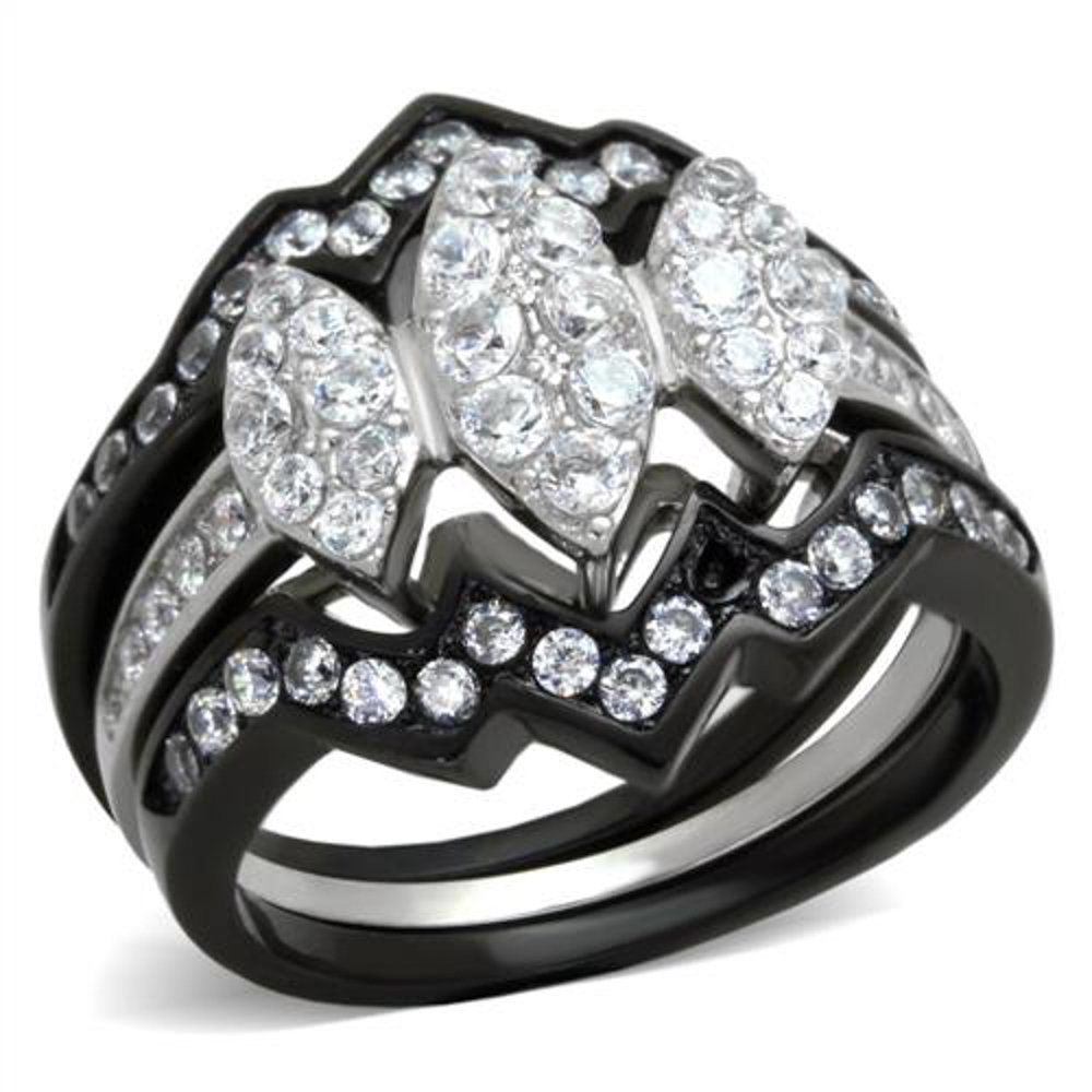 His & Her Wedding Rings - Stainless Steel & Titanium Band Set for Couples - Perfect for Anniversaries & Vows