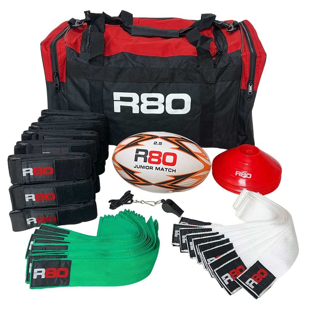 R80 Junior Rippa Rugby Game Sets for 15 Player Teams - Perfect for Youth Rugby Training, School Sports & Team Building Activities