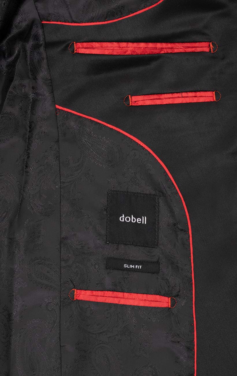 Dobell Men's Navy Blue Velvet Tuxedo Jacket - Slim Fit Dinner Suit with Shawl Lapel for Weddings, Prom & Formal Events