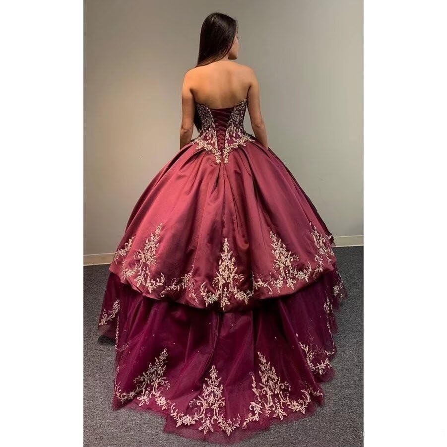 Elegant Embroidery Beads Ball Gown - Sweet 16 Dresses, Ruffle Princess Prom Dress & Quinceañera Gown for Graduation 2025 | Perfect for Formal Dances, Birthday Parties & Special Occasions