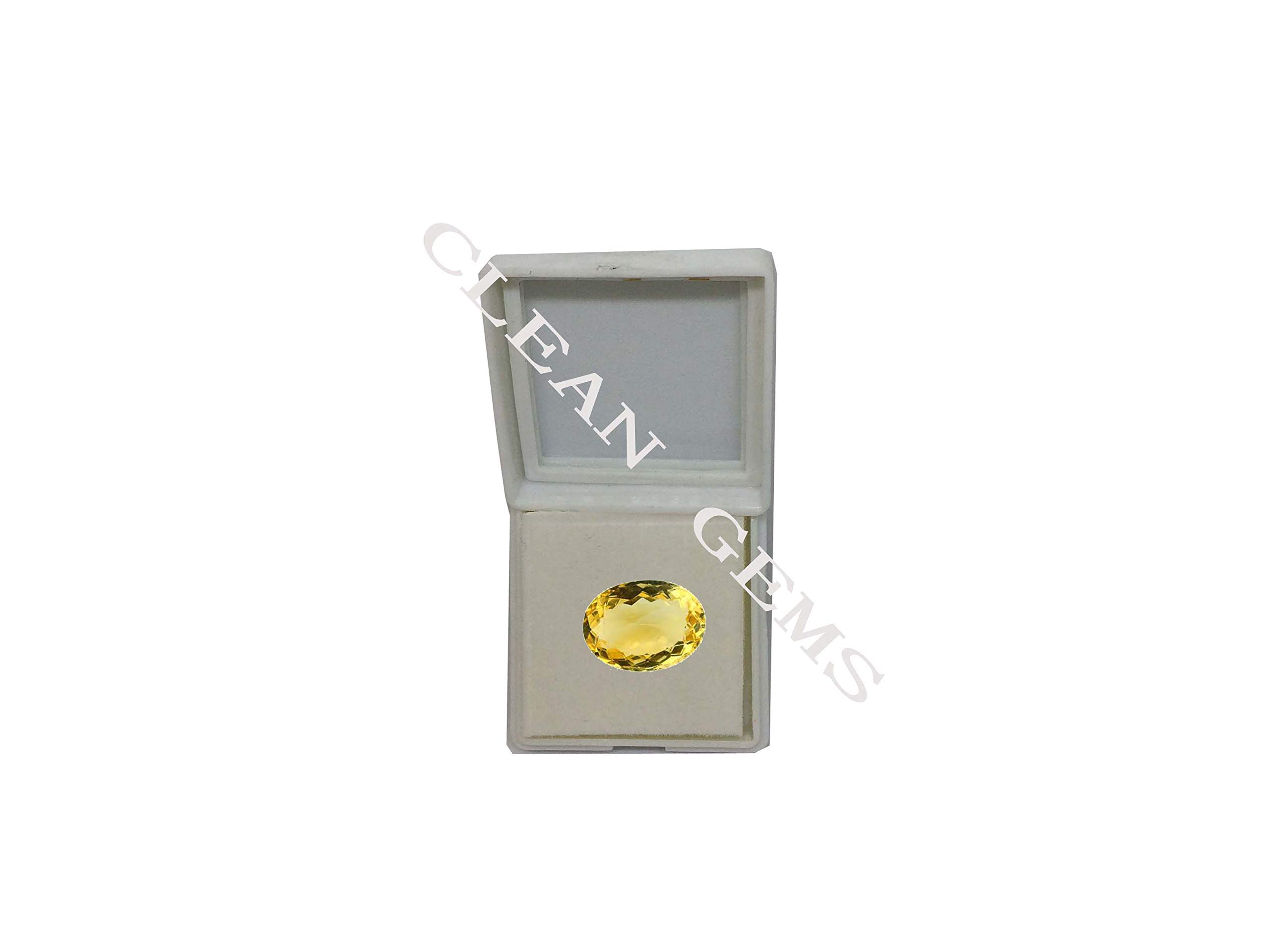 Certified Natural Citrine (Sunela) Gemstone 3.25 Ratti (2.96 Carat) with Authenticity Certificate - Ideal for Jewelry Making, Meditation & Healing Crystals - AMZNSL325
