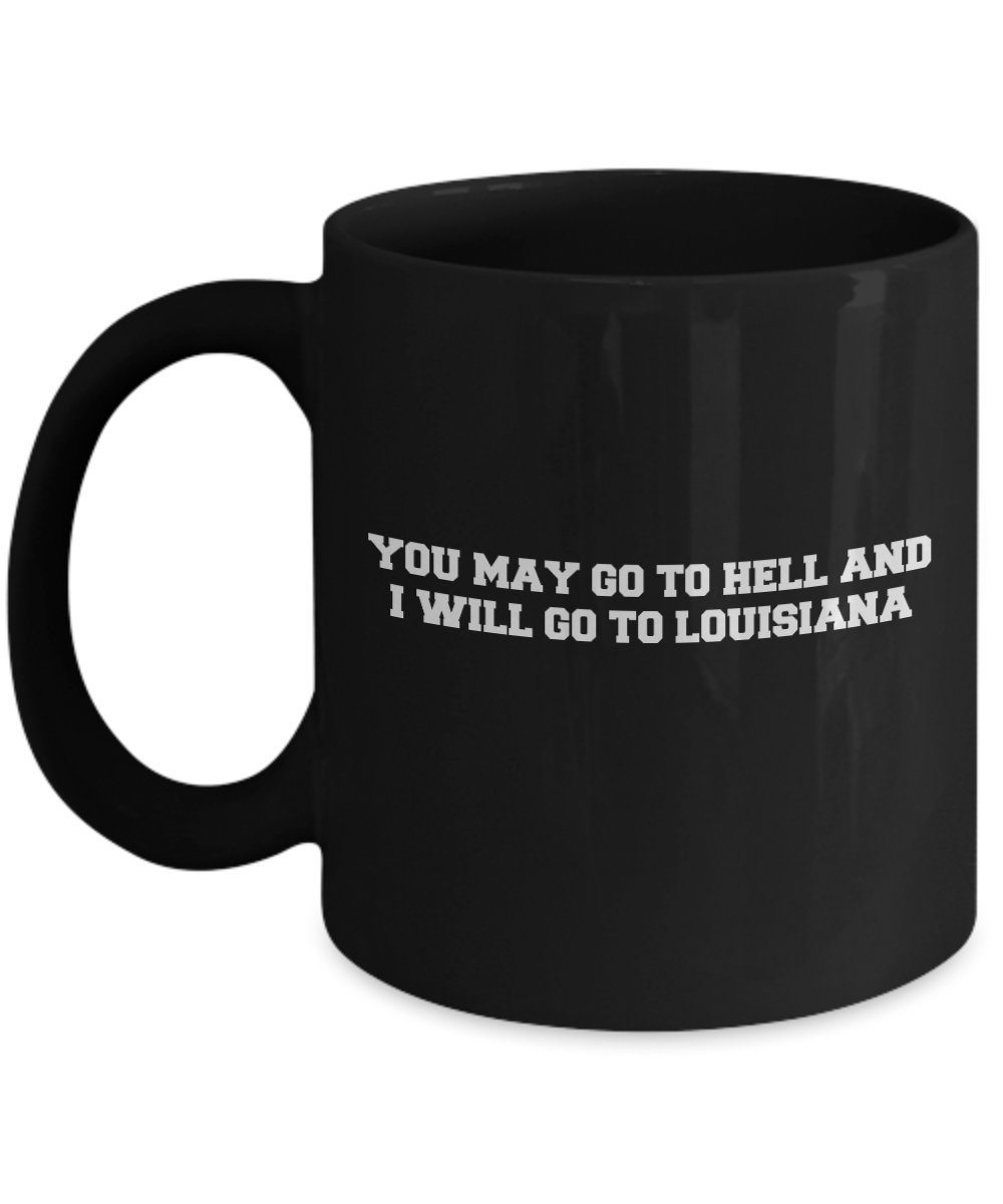 Funny Louisiana Black Coffee Mug - Best Christmas Gift for Kids - Cute Ceramic Cup for Coffee, Tea & Hot Drinks - Perfect for Home, Office & Gifts