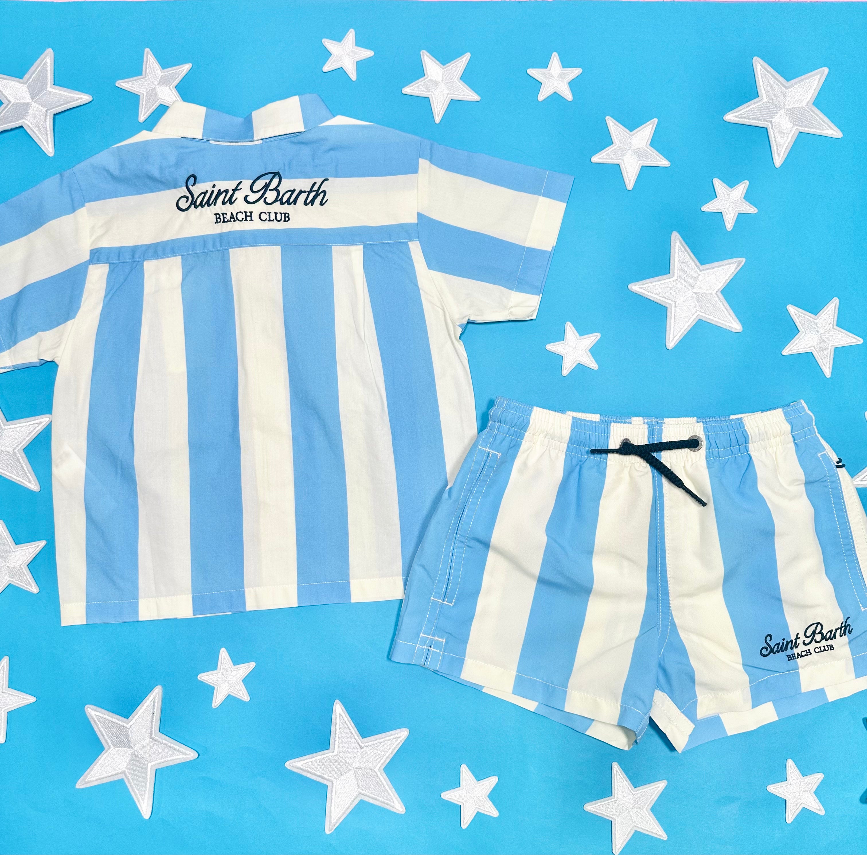 Women's Beach Stripe Button Down Shirt - Casual Summer Short Sleeve Vacation Top for Women | Perfect for Beach Outings, Pool Parties & Tropical Getaways