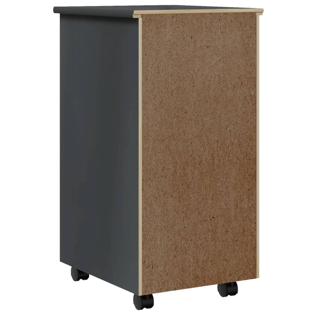 4-Drawer Rolling Dresser with Wheels - Mobile Wooden Chest Organizer for Office, Bedroom & Home - 13.4