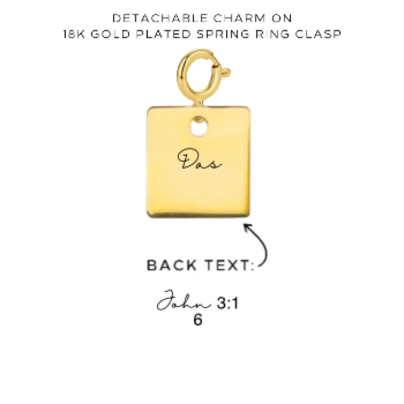 Personalized Engraved Charms with Detachable Clasp - Custom Name Jewelry Gift for Women - Perfect for Necklaces, Bracelets & Keychains - $12.00