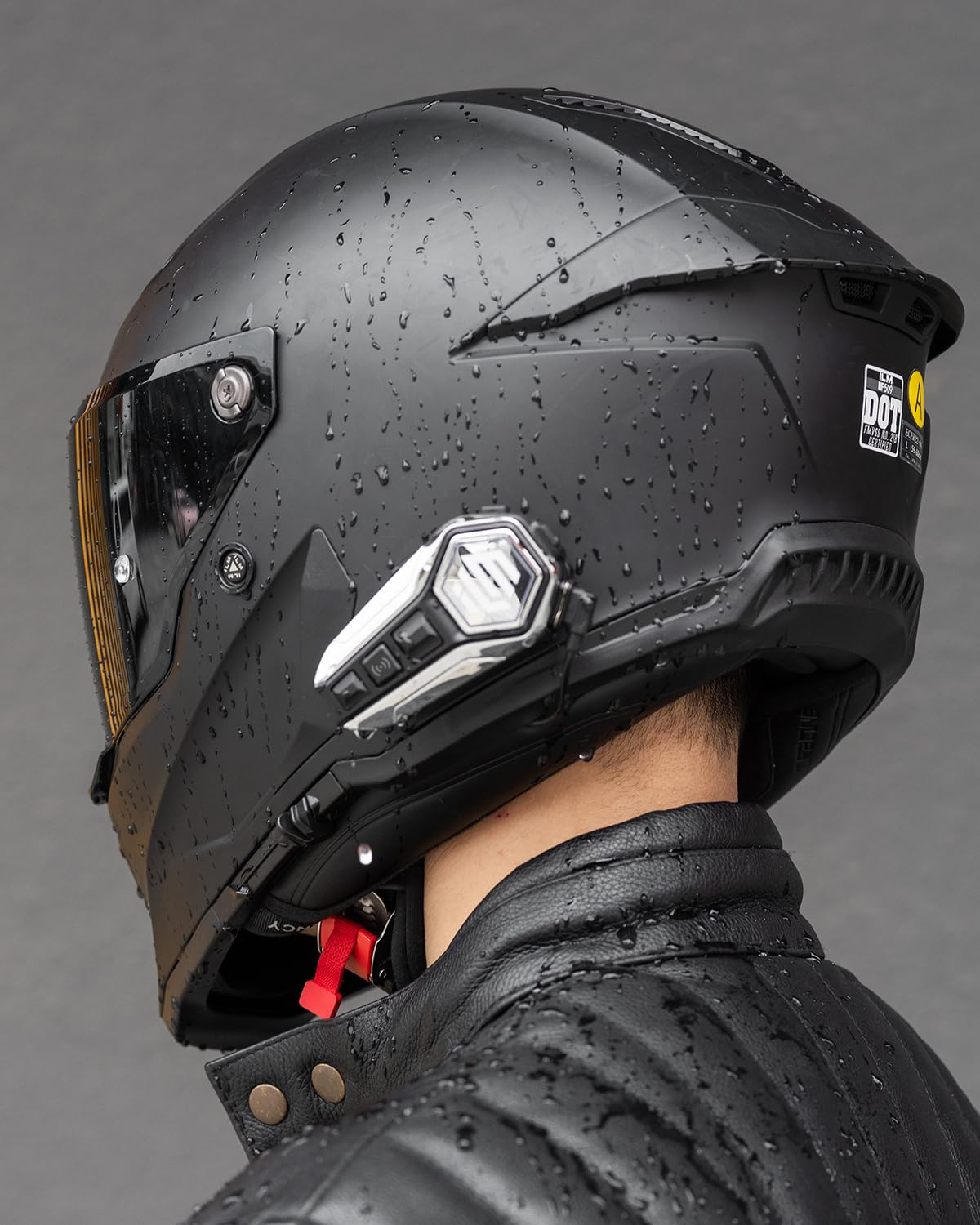 ILM Motorcycle Bluetooth Headset - RANGEPRO Helmet Communication System with 2100M Intercom, IP67 Waterproof & Noise Cancellation (Gray) - Perfect for Group Riding, GPS Navigation & Hands-Free Calls