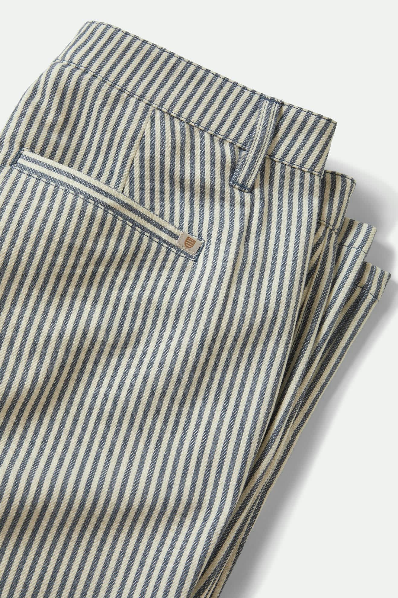 Bedford Pant Azure Blue Pinstripe - Classic Men's Dress Pants for Office, Business & Formal Occasions
