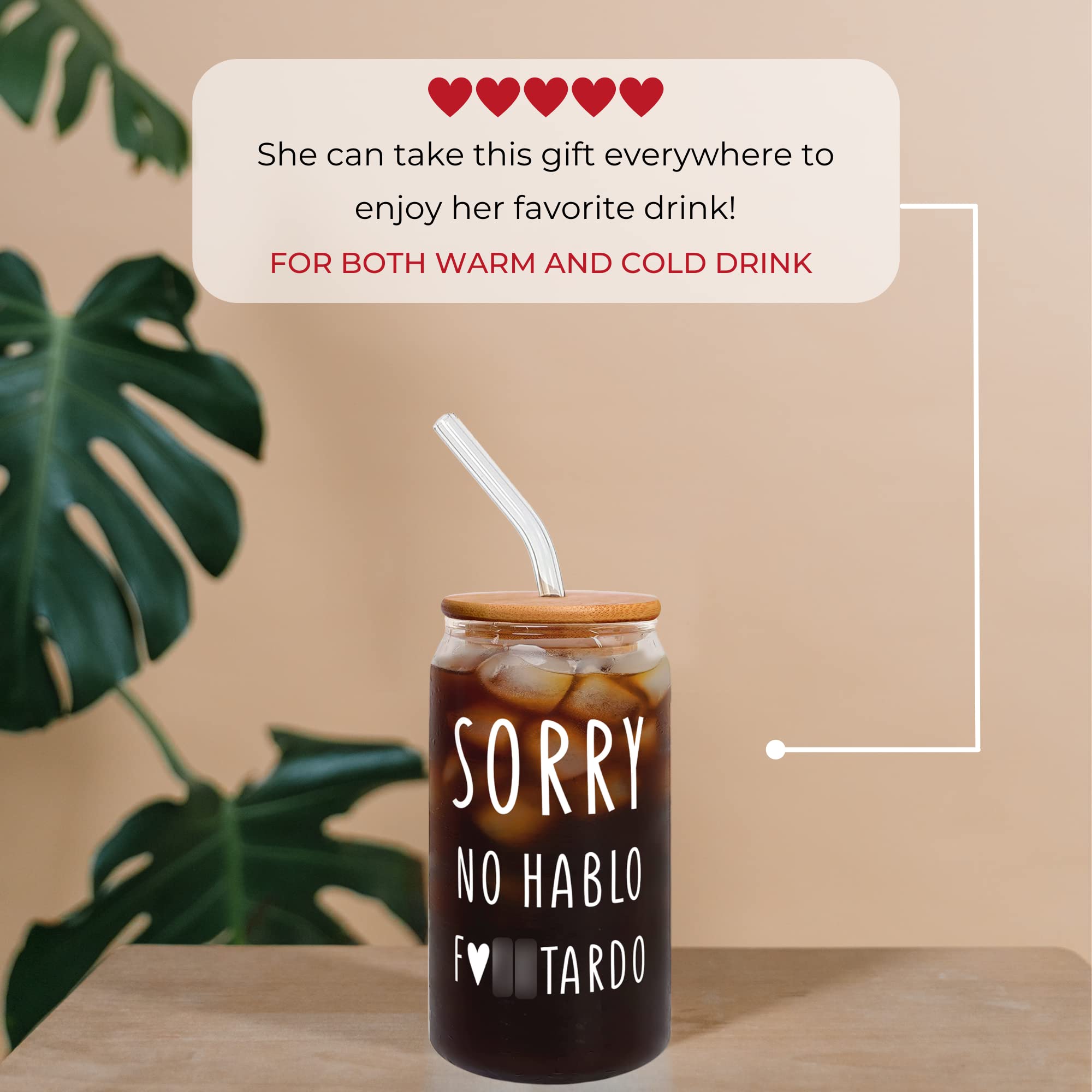 Thoughtful Gifts for Women - Unique Birthday Presents for Her, Best Friend, Mom, Sister, Coworker or Boss - 16oz Cute Can Glass with Lid - Perfect Female Friendship Gift for Christmas, Anniversary, Thank You or Just Because