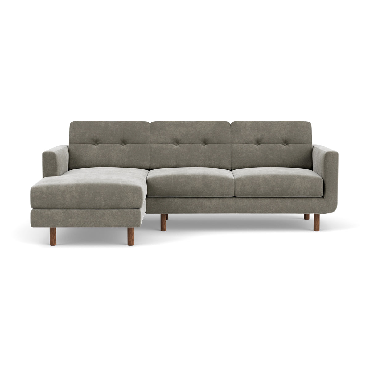 Conrad Fabric Left Chaise Sofa - Modern L-Shaped Sectional Couch with Reversible Chaise Lounge for Living Room, Apartment & Home Theater Comfortable Seating