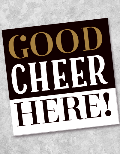Premium Good Cheer Here Beverage Napkins - 40 Count, 2-Ply Cocktail Napkins for Parties, Weddings, and Home Entertaining - Absorbent & Decorative Paper Napkins for Drinks, Coasters, and Appetizers