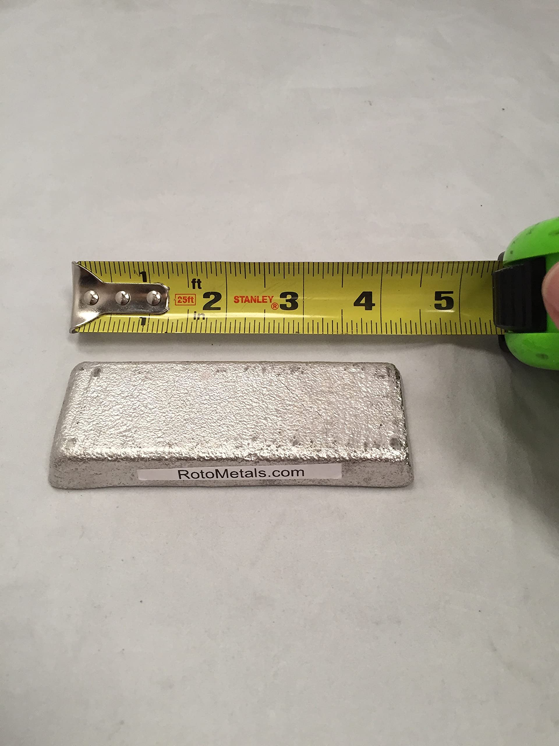 RotoMetals 99.9% Pure Whole Tin Ingot for Casting, Jewelry Making & DIY Metal Projects - High-Quality Metal Alloy Ingots